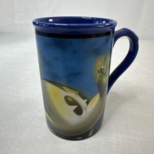 Disney Store Blue Mickey Mouse Cricket Grasshopper Large Coffee Mug 20 Ounces